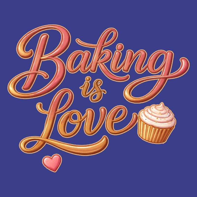 Baking is Love Backen Spruch Design