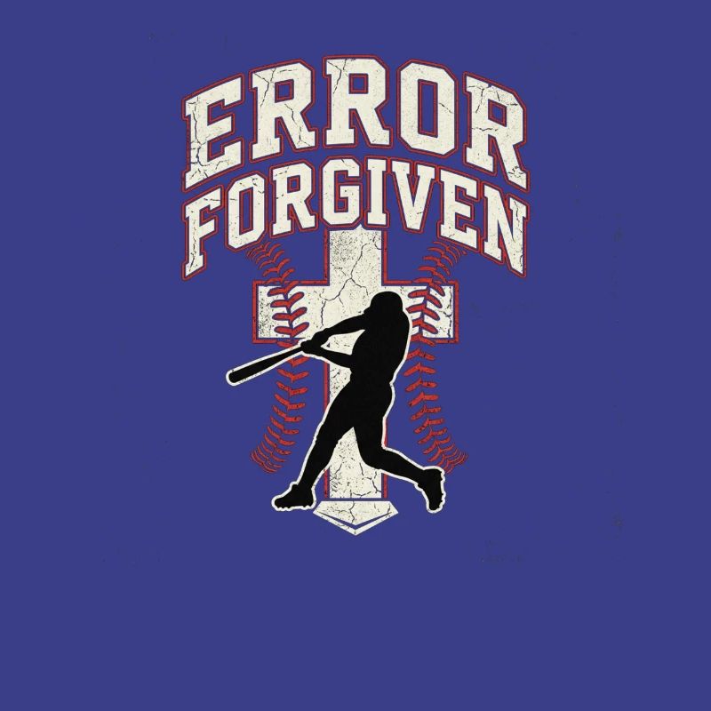 Error Forgiven Christlicher Baseball Glaube Jesus