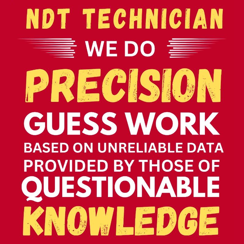 Technicien NDT Nous faisons des devinettes de précision Drôle