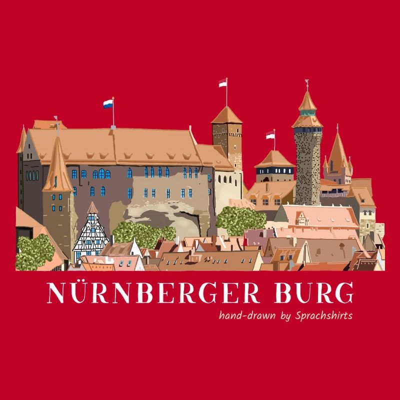 Dessin à la main du château de Nuremberg