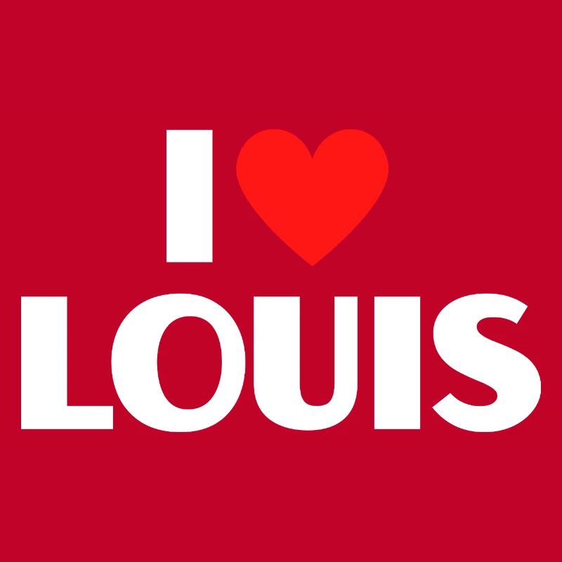 Ich liebe Louis rotes Herz Retro Statement 