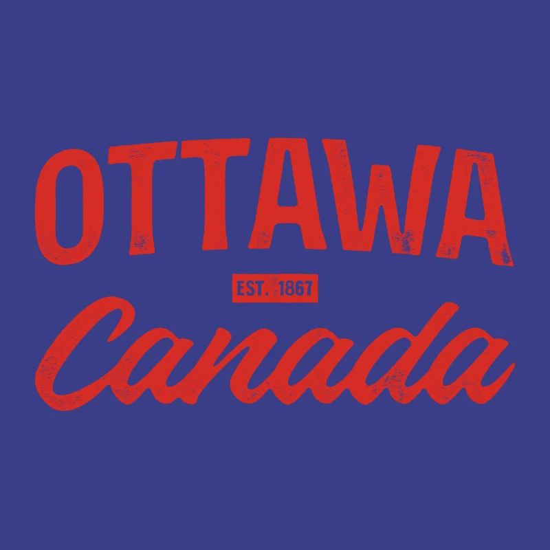 Ottawa Kanada Retro Script Rot