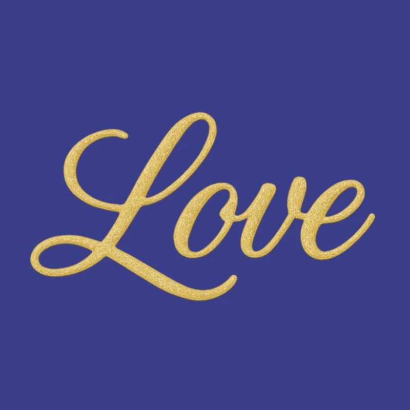 Paillettes d’or Love Script Design