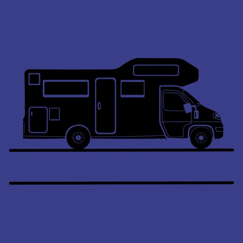 Silhouette de camping-car avec espace de nom