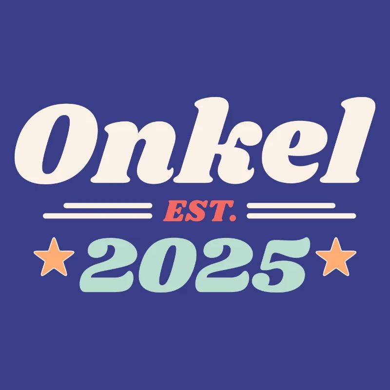 Onkel Est 2025 Ich werde Onkel Retro Style