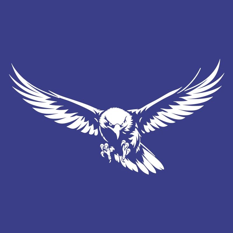 Aigle attaquant en vol