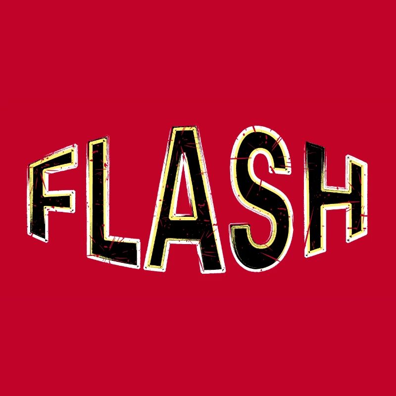 FLASH label with flashes