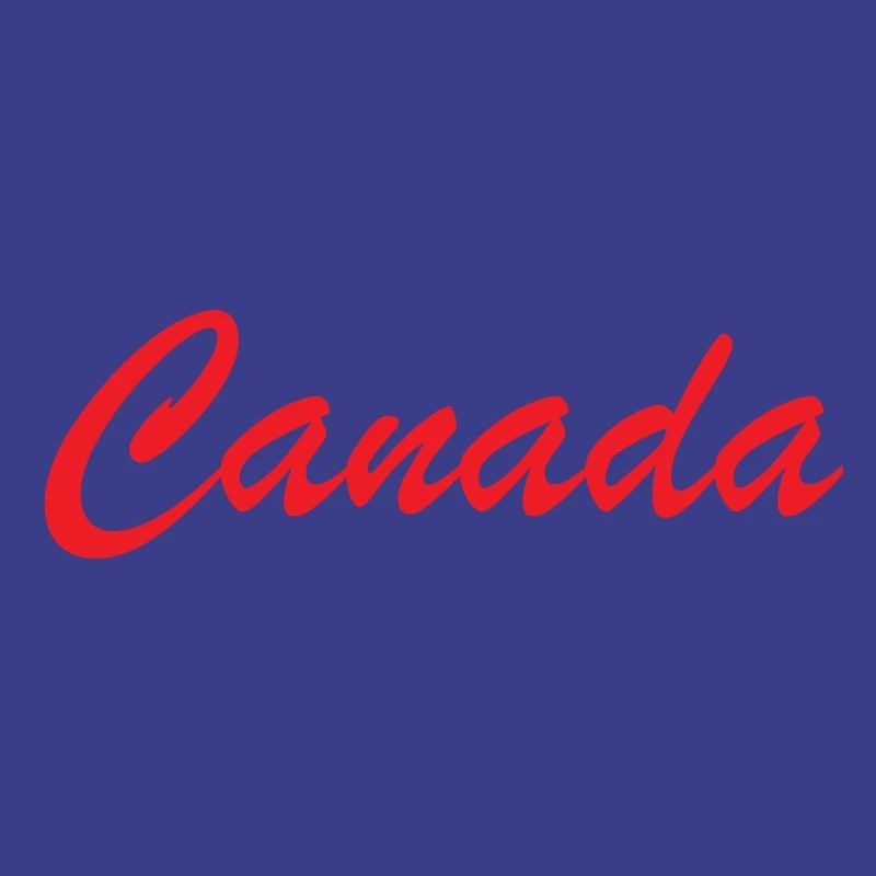 Canada Script Lettering Red