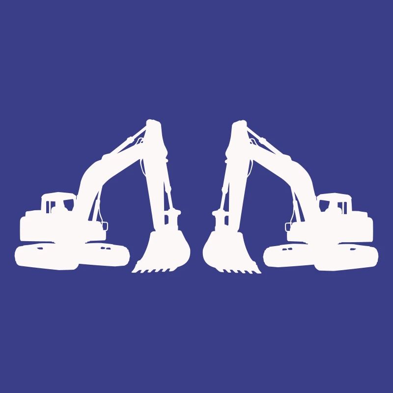 Doppel Bagger Silhouette