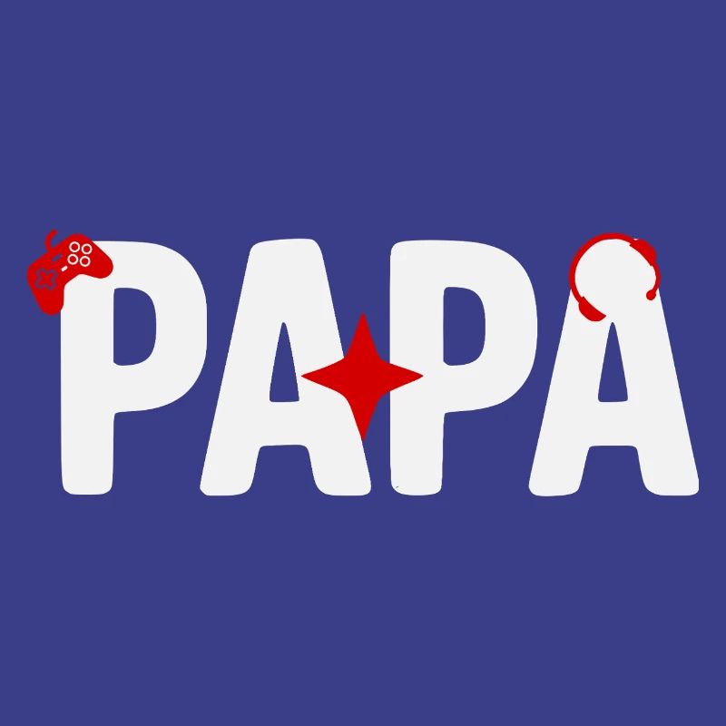 Papa Gamer mit Controller