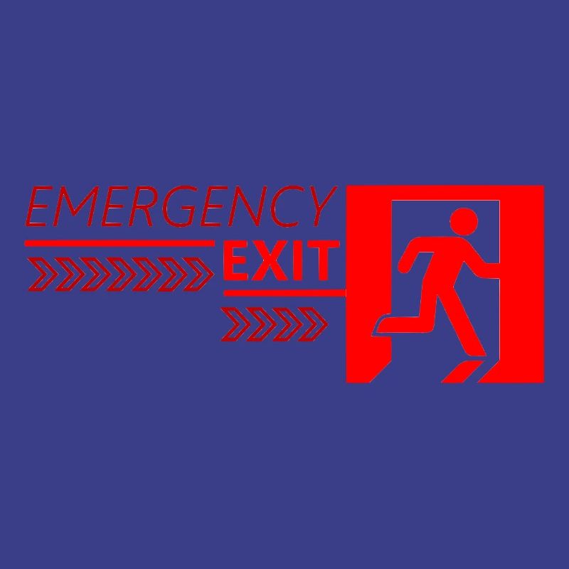 Emergency EXIT Red Flag