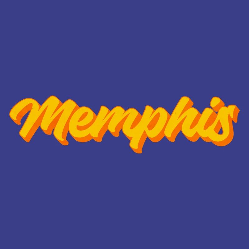 Memphis Retro Script Sunset