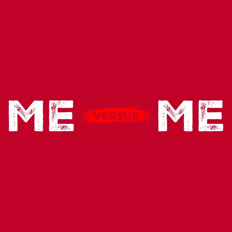 Me Me Red Brush Split Portrait