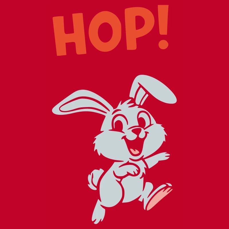 HOP! Bunny Jumping Comic Action Vector