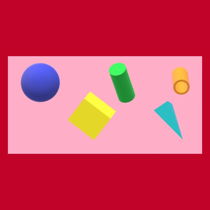 Vibrant Geometric Shape Composition