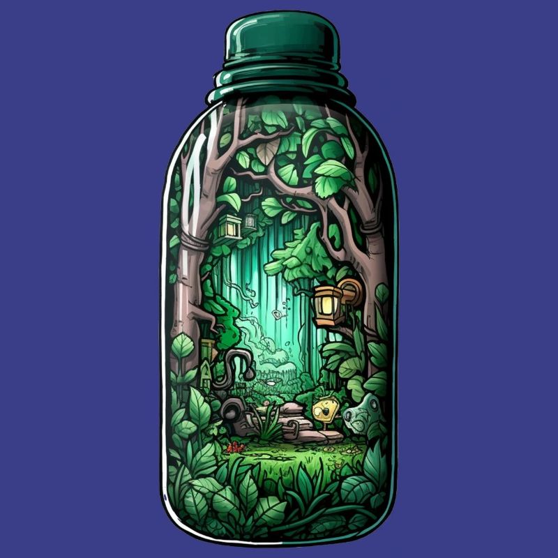 Jungle Bottle Drawing