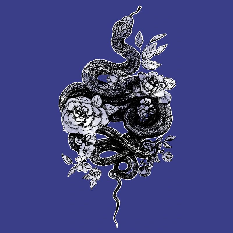 Snake - Ball Python - Retro Tattoo Look
