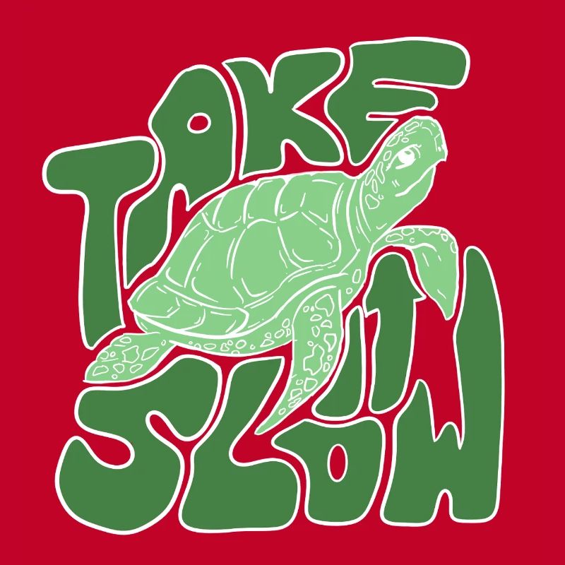 Take It Slow Turtle – Relaxed Ocean Vibes Design
