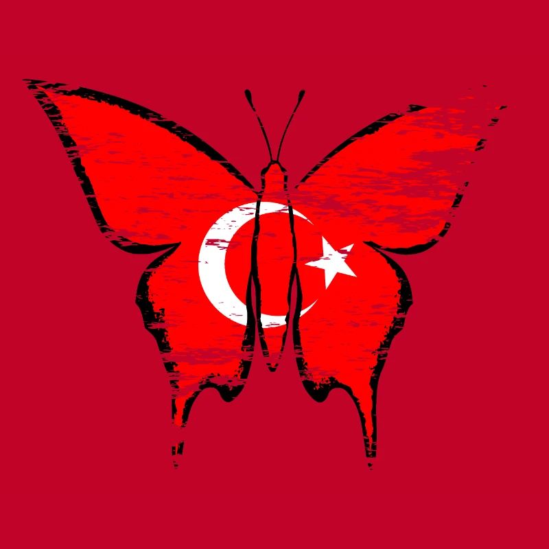Drapeau de la Turquie papillon utilisé