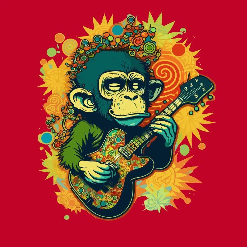 Psychedelic Grooves: A Weed-Headed Monkey with Col