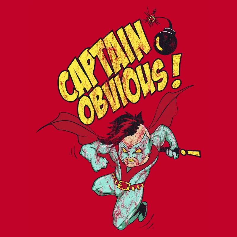 CAPTIAN OBVIOUS - Superhelden Punk Comic Geschenk