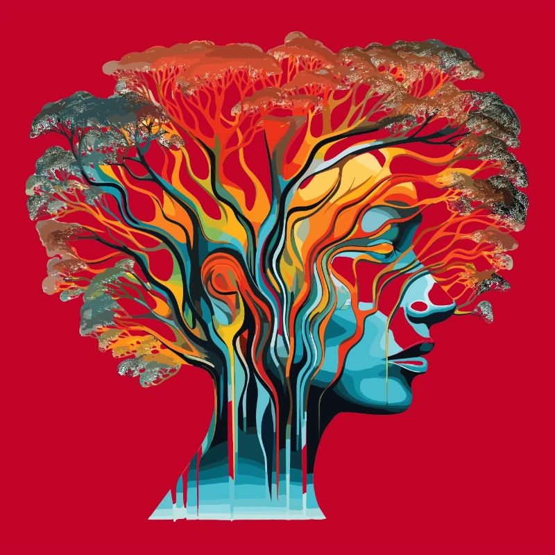 Optical Illusion Head-Tree