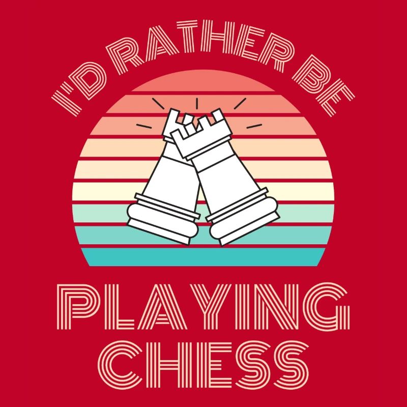 I'D RATHER BE Playing Chess Spell Retro