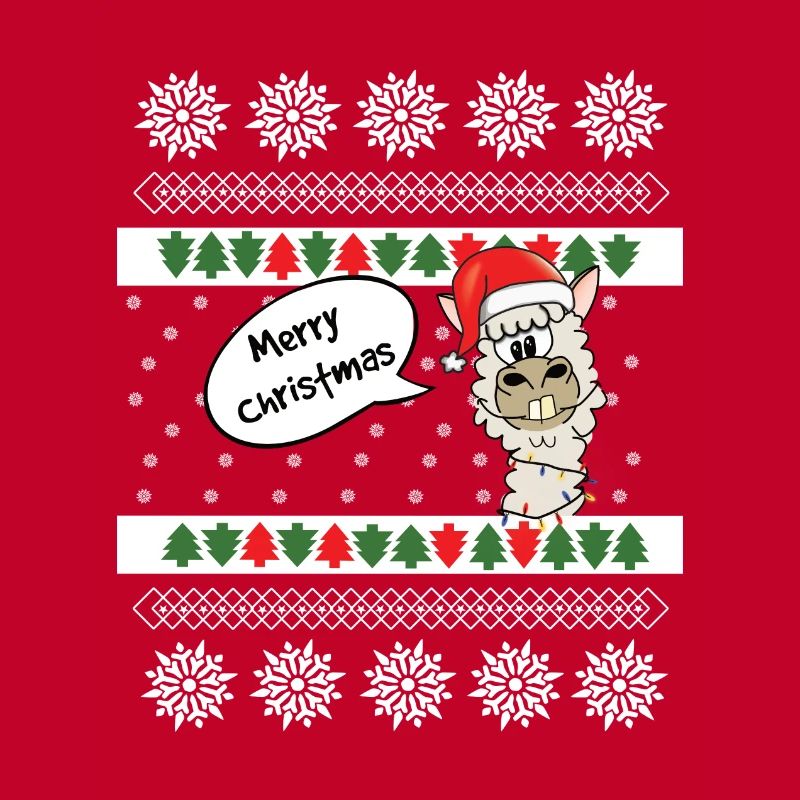 Weihnachtspulli Alpaka Norweger Muster