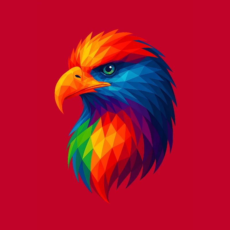 WPAP Polygon Stil Tiere- Adler