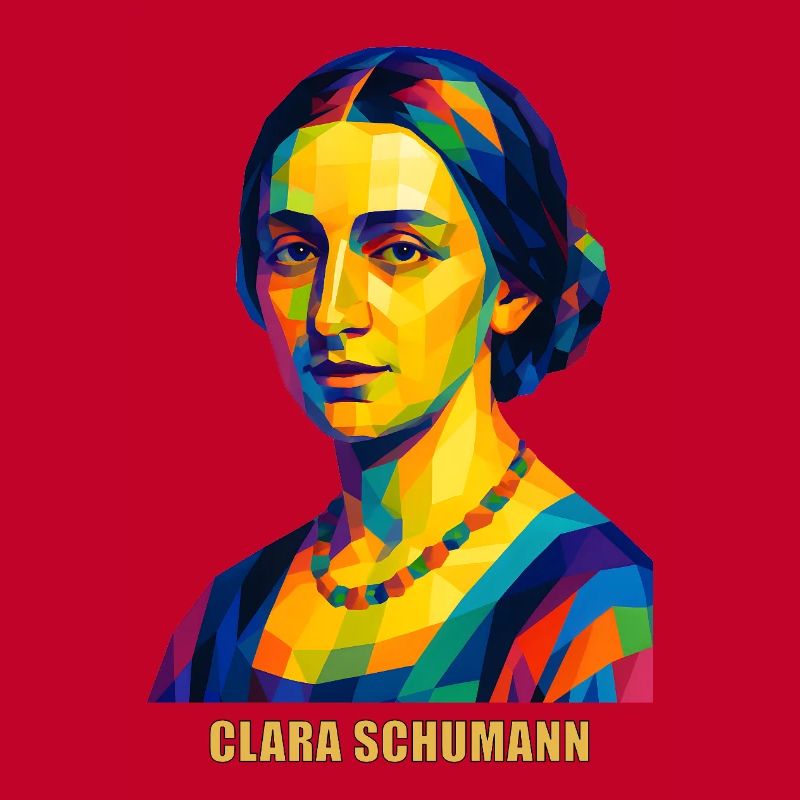 WPAP Polygon Portrait Clara Schumann Compositeur