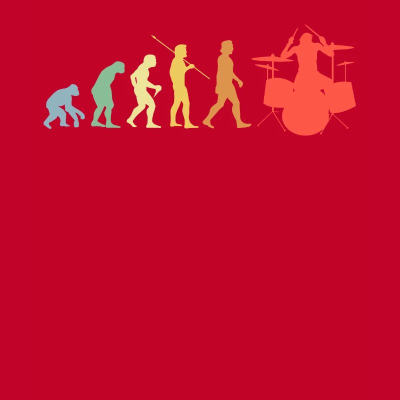 Schlagzeug Evolution Retro Musik Drummer