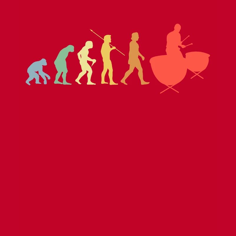 Trommeln Evolution Retro Musik Trommler