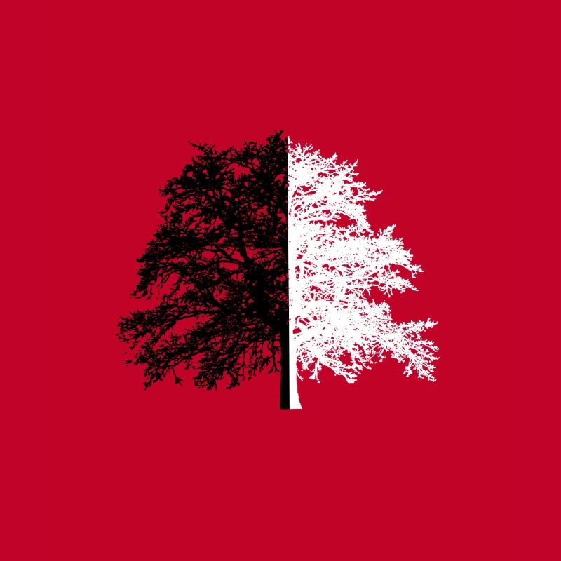 Tree Tree Black White Illusion