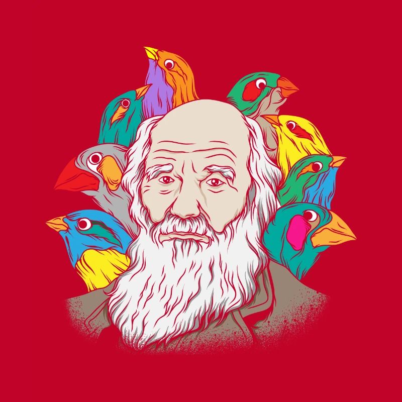 Charles Darwin Portrait Geschenk Evolution