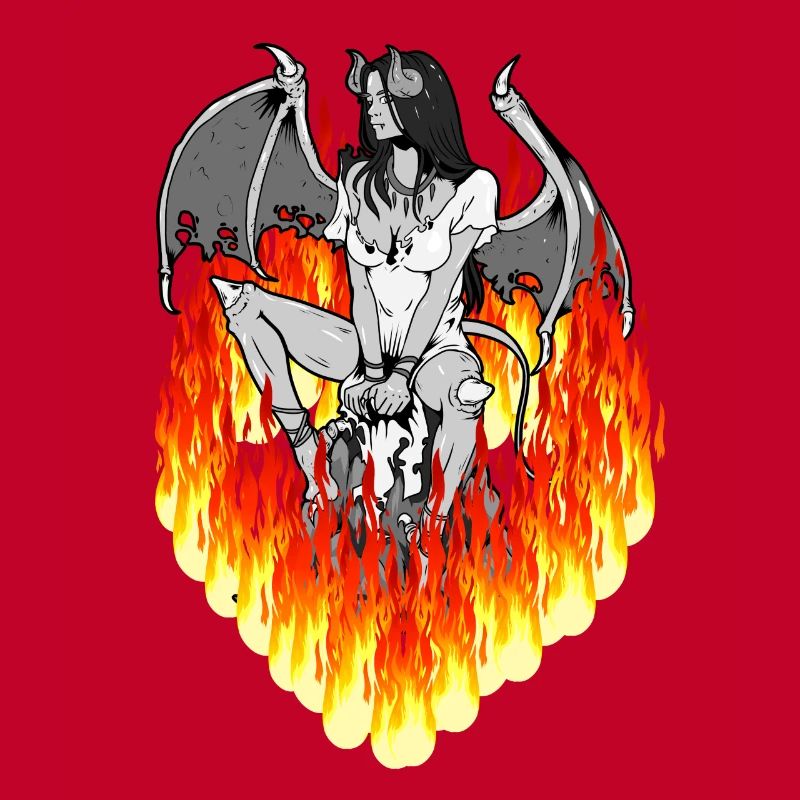 Flames Purgatory She-devil Hell Horror Halloween
