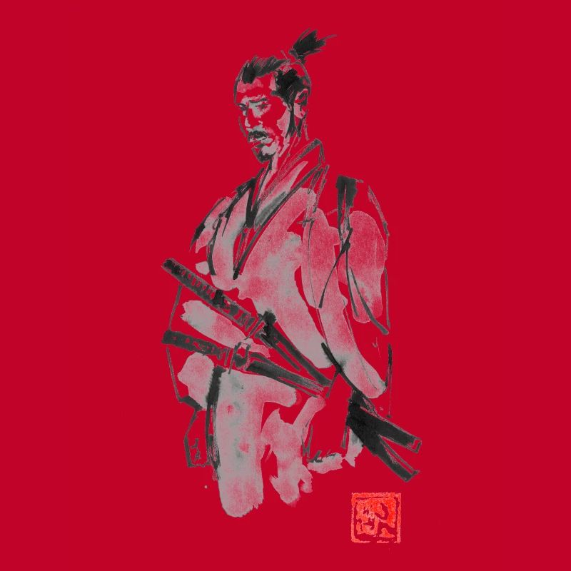 Samurai wearing his daisho