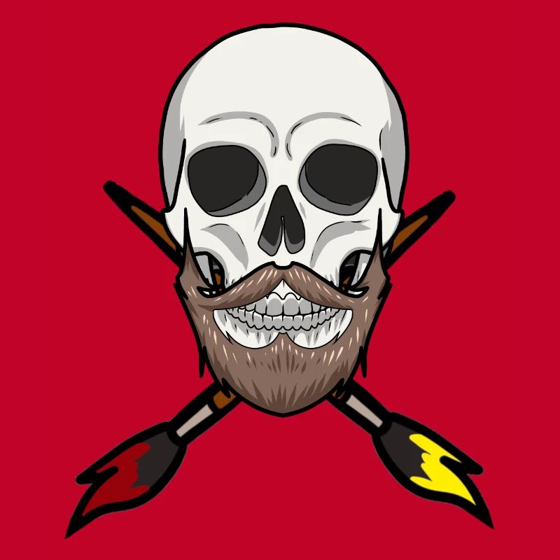 Work Painter Skull Painter Master Art Brush