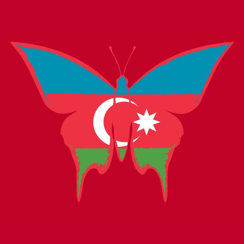Drapeau de l’Azerbaïdjan papillon