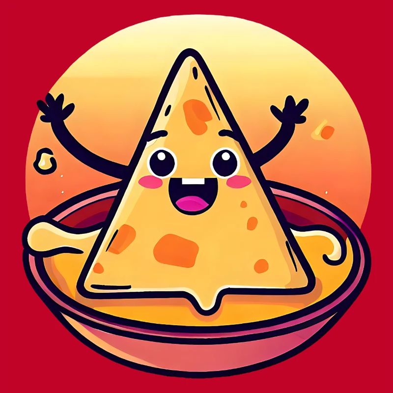 Chips de nacho dans un bain de fromage crémeux