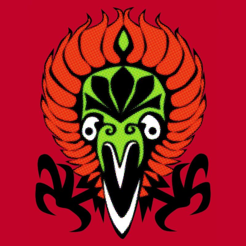 Firebird illustration magic jungle ancient style