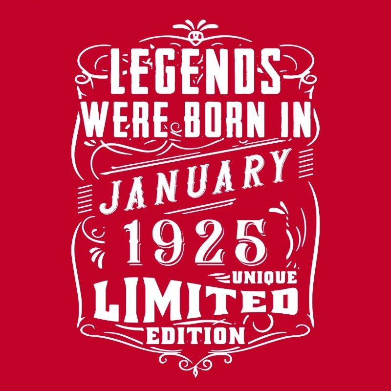 Anniversaire Janvier 1925 Année Edition Limitée