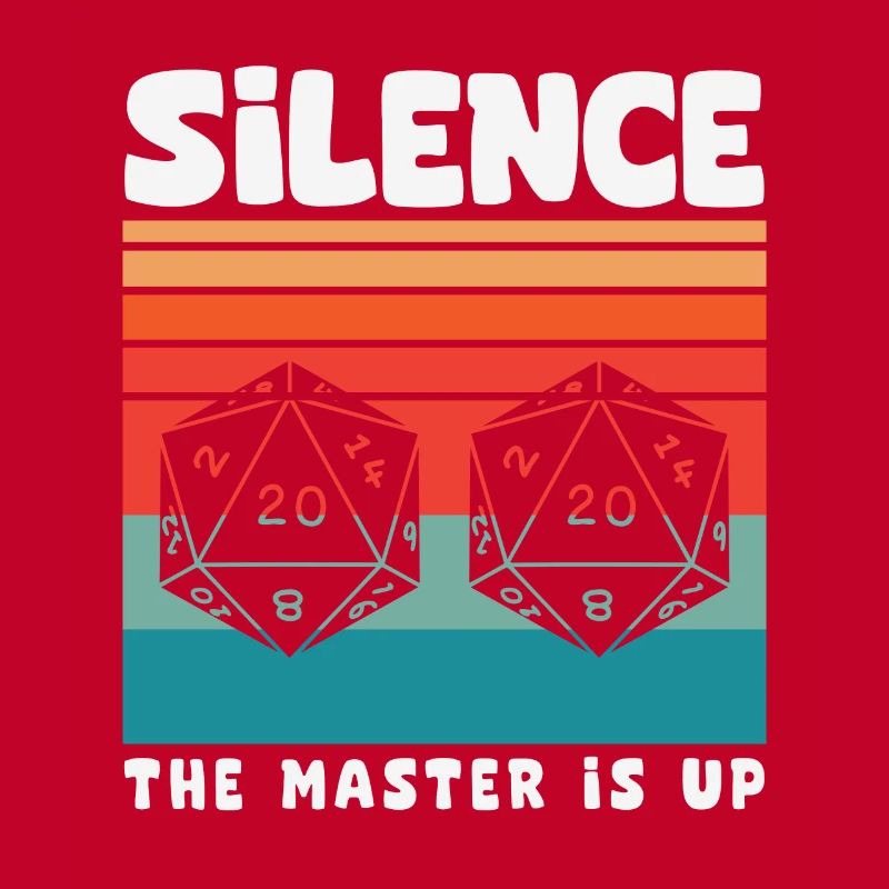 Silence! The Master Is Up D20 Cube