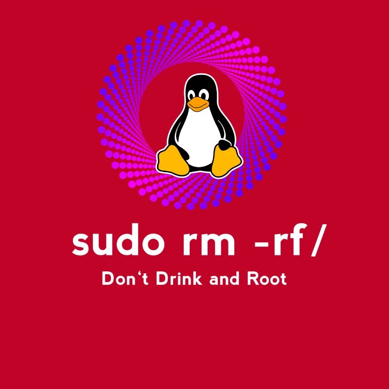 Computer Sys admin Pinguin Nerd pc sudo rm -rf cod