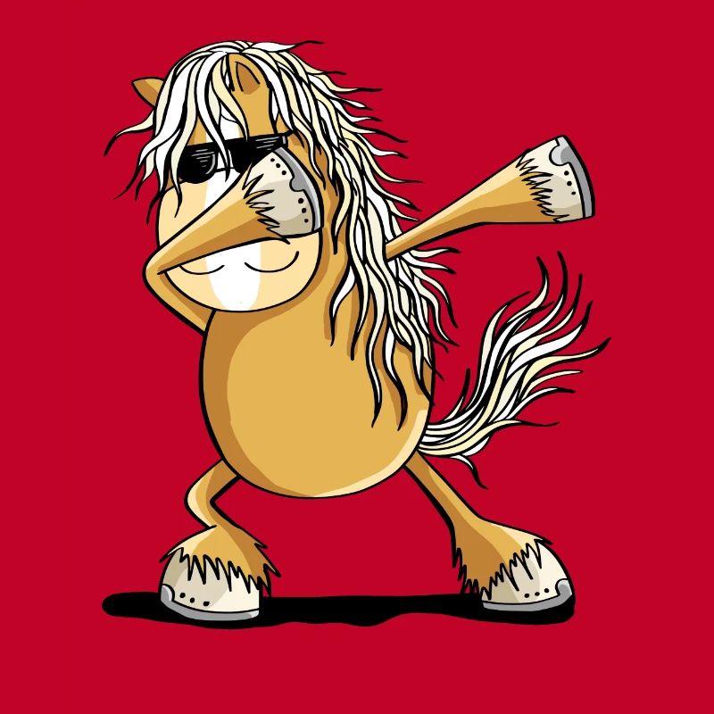 Cooles Dab Dance Pferd Dabbing Pony Comic