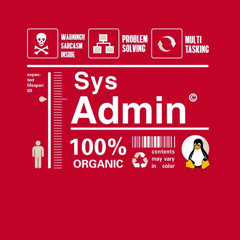 Sys Admin Penguin Ordinateur Nerd pc Platine cpu inh