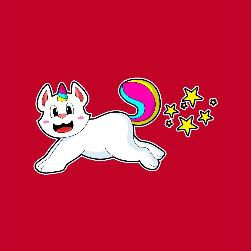 Chat comme licorne