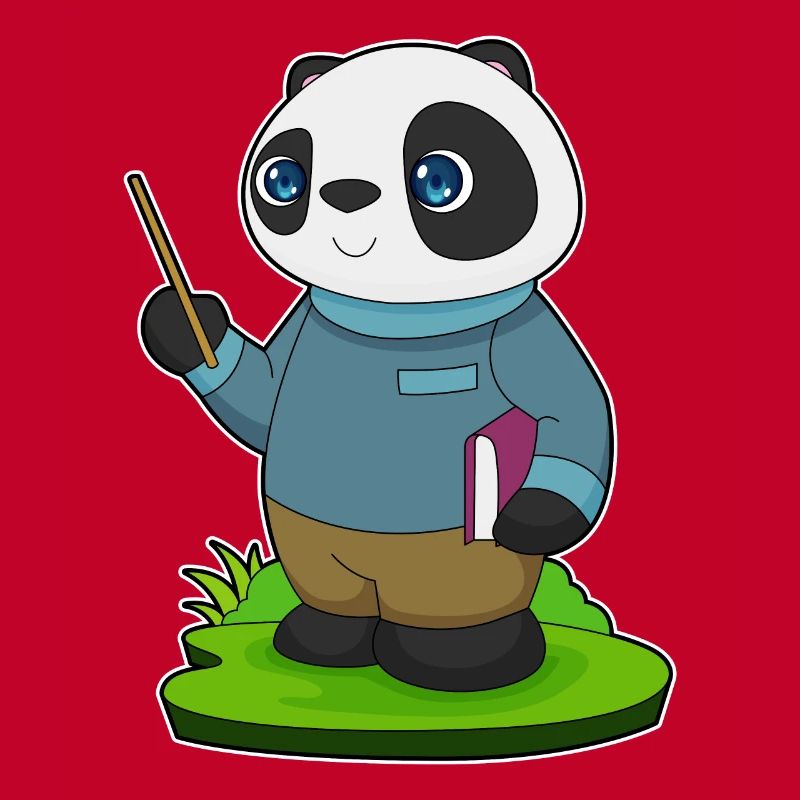 École de Pointer Enseignante Panda