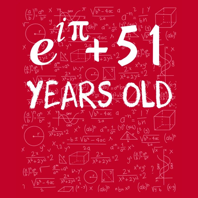 50th birthday 50 years Euler Identity math gift