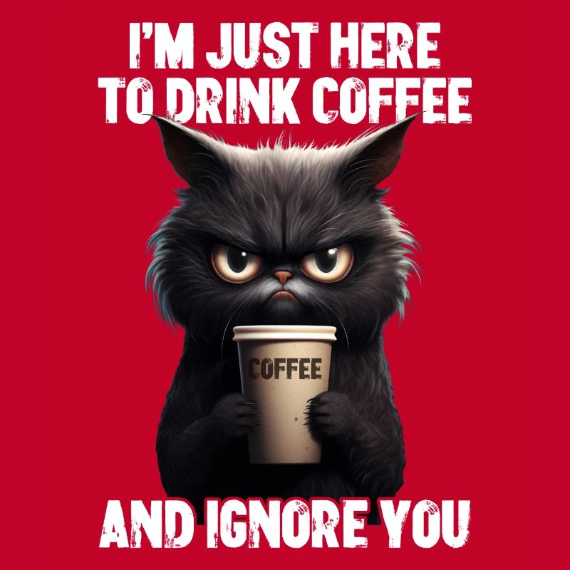 Grumpy Kitty chat café matin Grouch cadeau