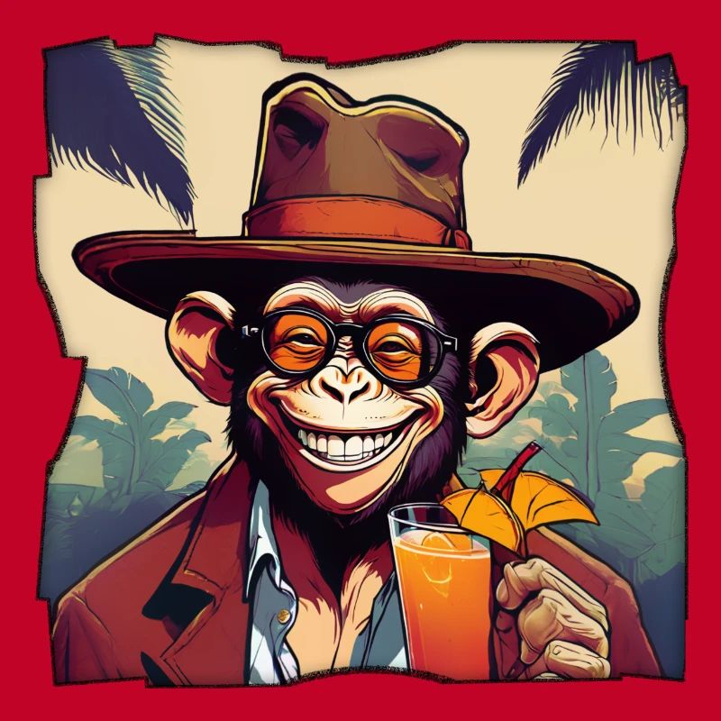 Monkey with cocktail!
